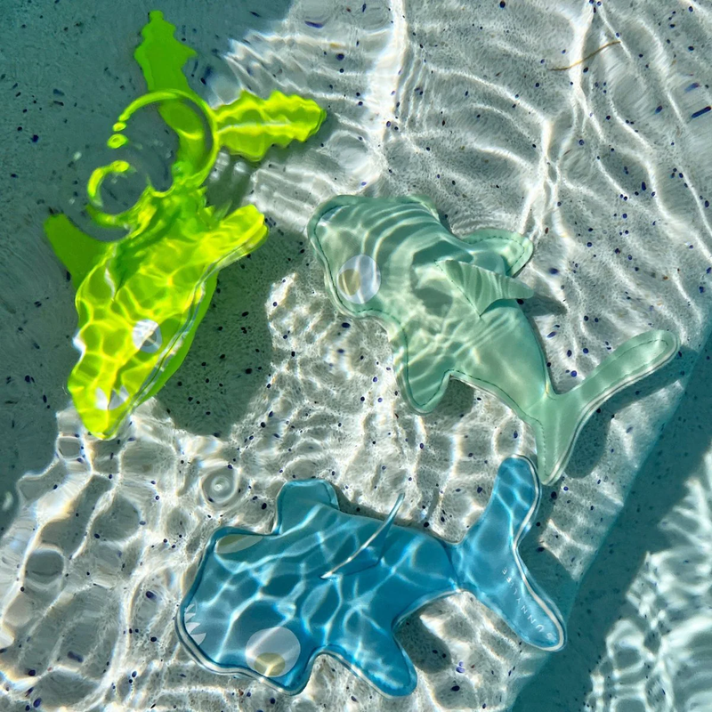 Dive Buddies Salty the Shark Set of 3, Sunnylife Dive Buddies Salty the Shark Set of 3 in the pool