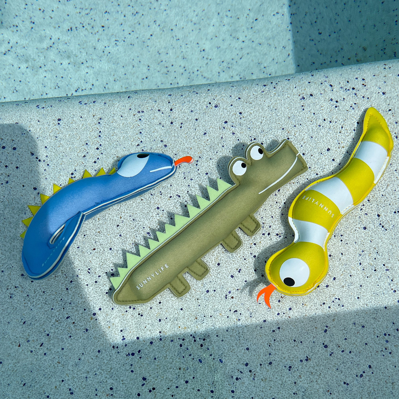 Kids Noodle Into the Wild Set of 2, Sunnylife Kids Noodle Into the Wild Set of 2 in Multicolor on pool deck