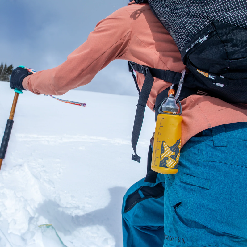 Stow 1L, Hydrapak Stow 1L attached to backpack