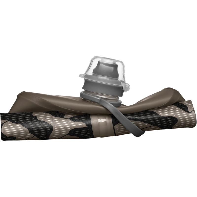 Stow 1L, Hydrapak Stow 1L in Mammoth Grey rolled up