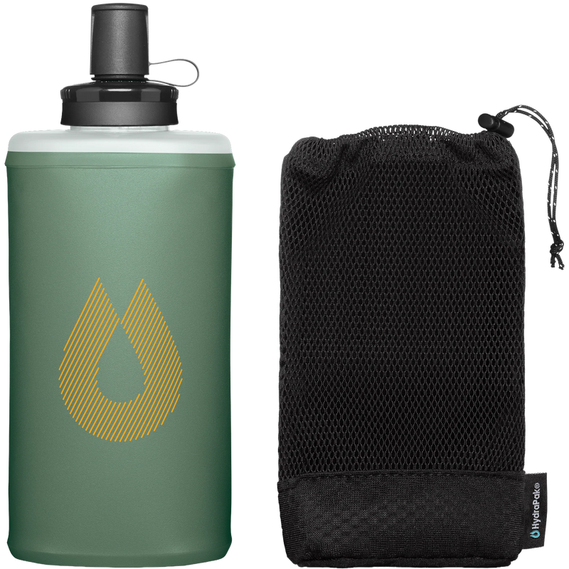 Packflask Kit 750 ml, Hydrapak Packflask Kit 750 ml in Sage Green out of mesh bag