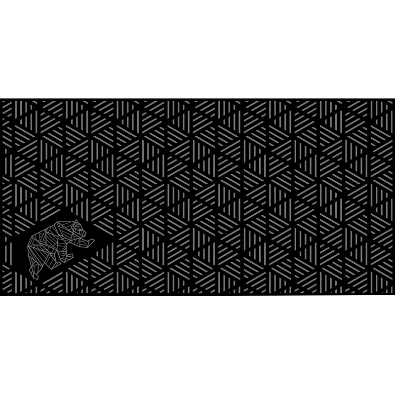 Striped Peaks Outdoor Mat - 18x9, Kuma Striped Peaks Outdoor Mat 18x9 flat
