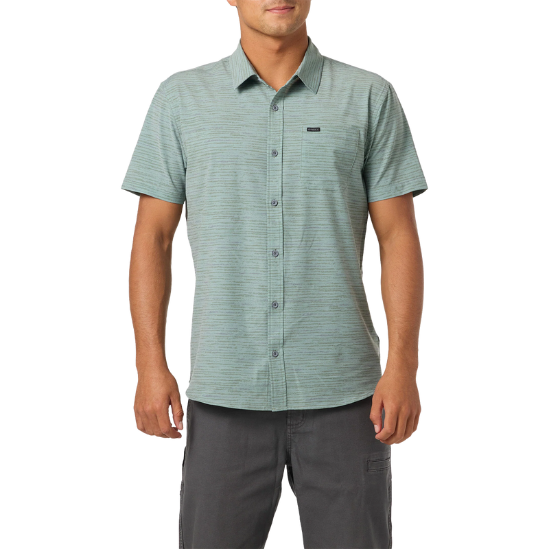 Men's TRVLR UPF Traverse Stripe Standard Short Sleeve, O'Neill Men's TRVLR UPF Traverse Stripe Standard Short Sleeve Front