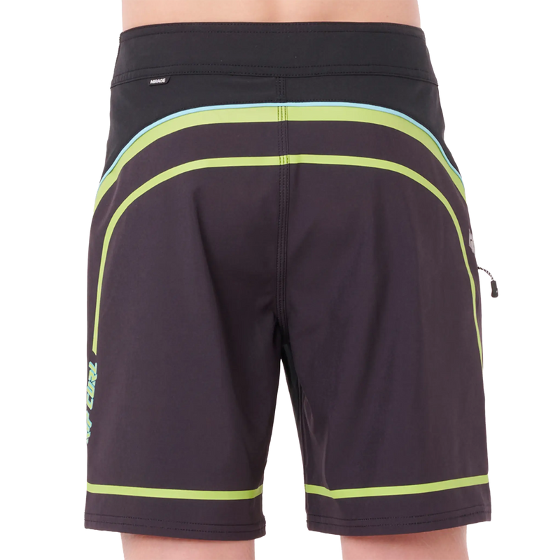 Youth Mirage Daily Dose Boardshort, Rip Curl Youth Mirage Daily Dose Boardshort in 1288 Black/Lime back