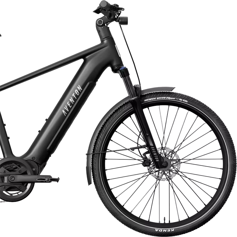 Level 4 ADV Step Over, Aventon Level 4 ADV Step Over in Matte Black front wheel