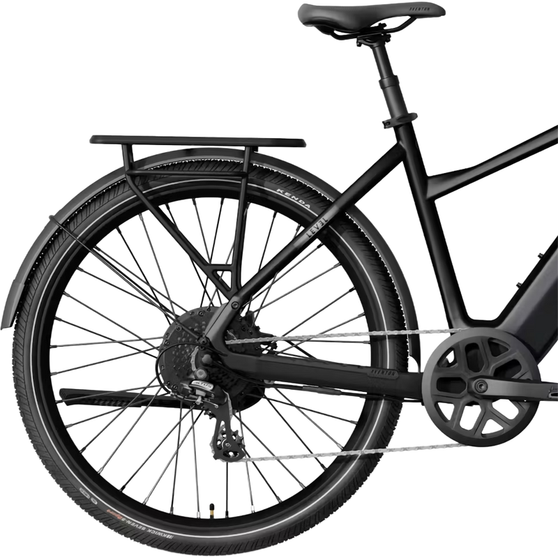 Level 4 REC Step Over, Aventon Level 4 REC Step Over in Matte Black back wheel