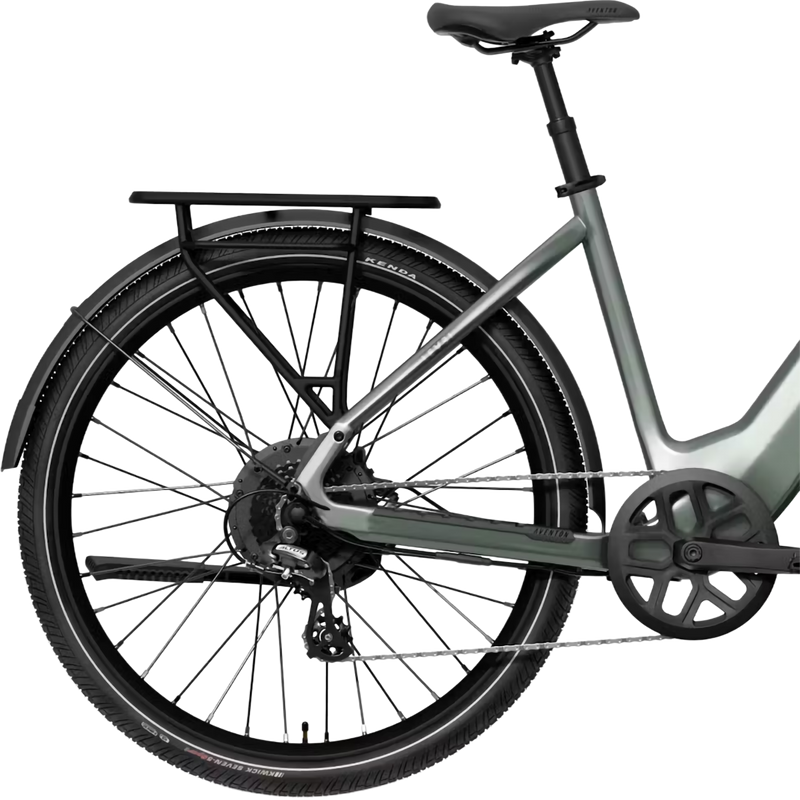 Level 4 REC Step-Through, Aventon Level 4 REC Step-Through in Glacier Mint back wheel
