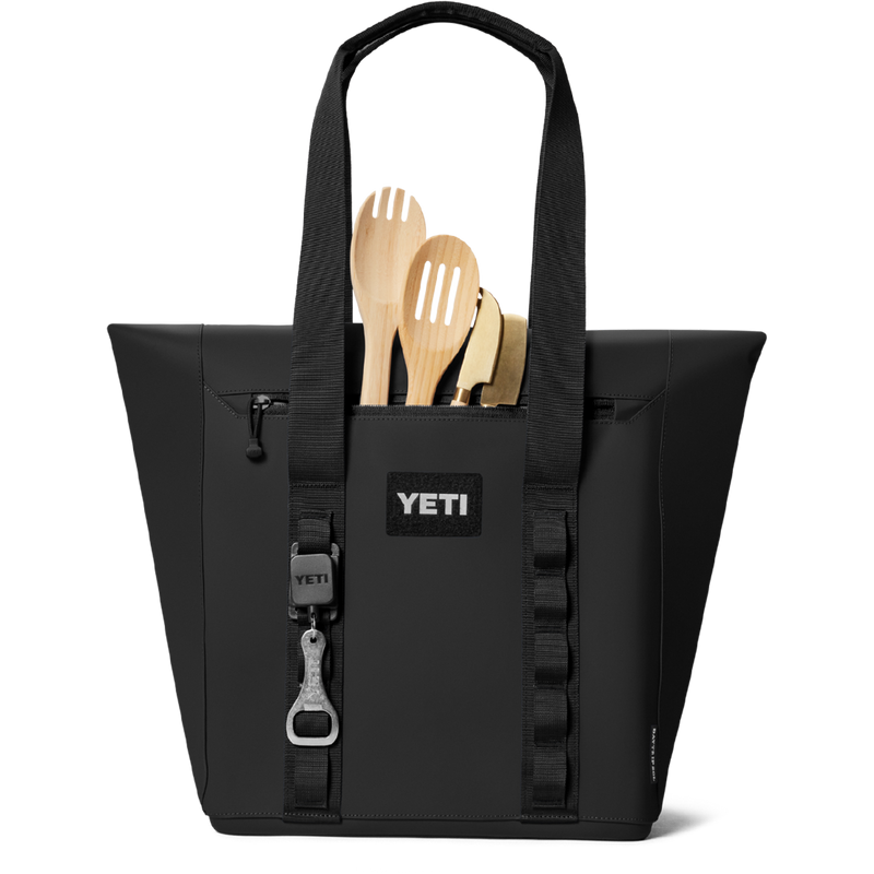 Daytrip 20L Insulated Tote Bag, Yeti Daytrip 20L Insulated Tote Bag in Black front pocket and zipper detail