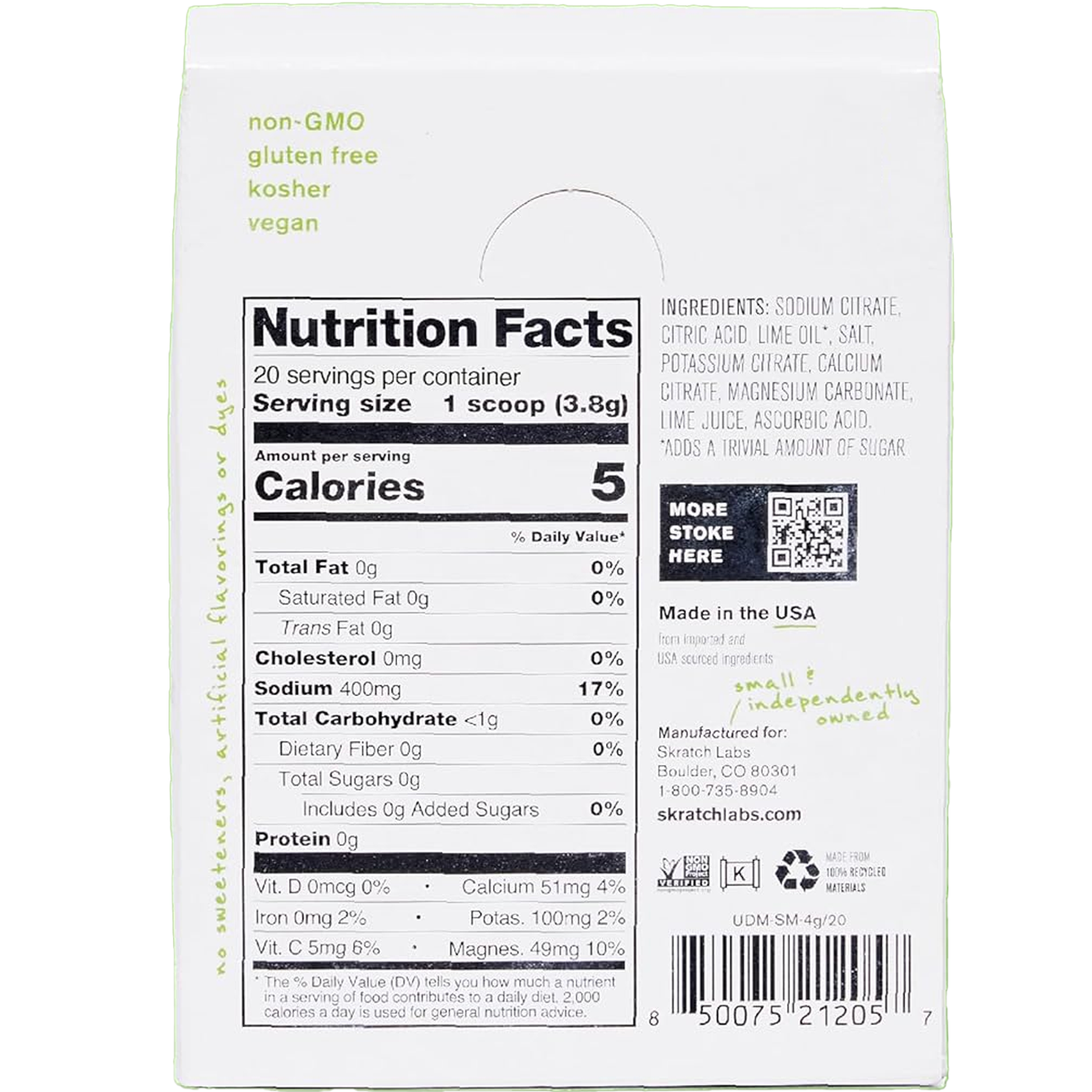 Unsweetened Hydration Sport Drink Mix (Single Serving) alternate view