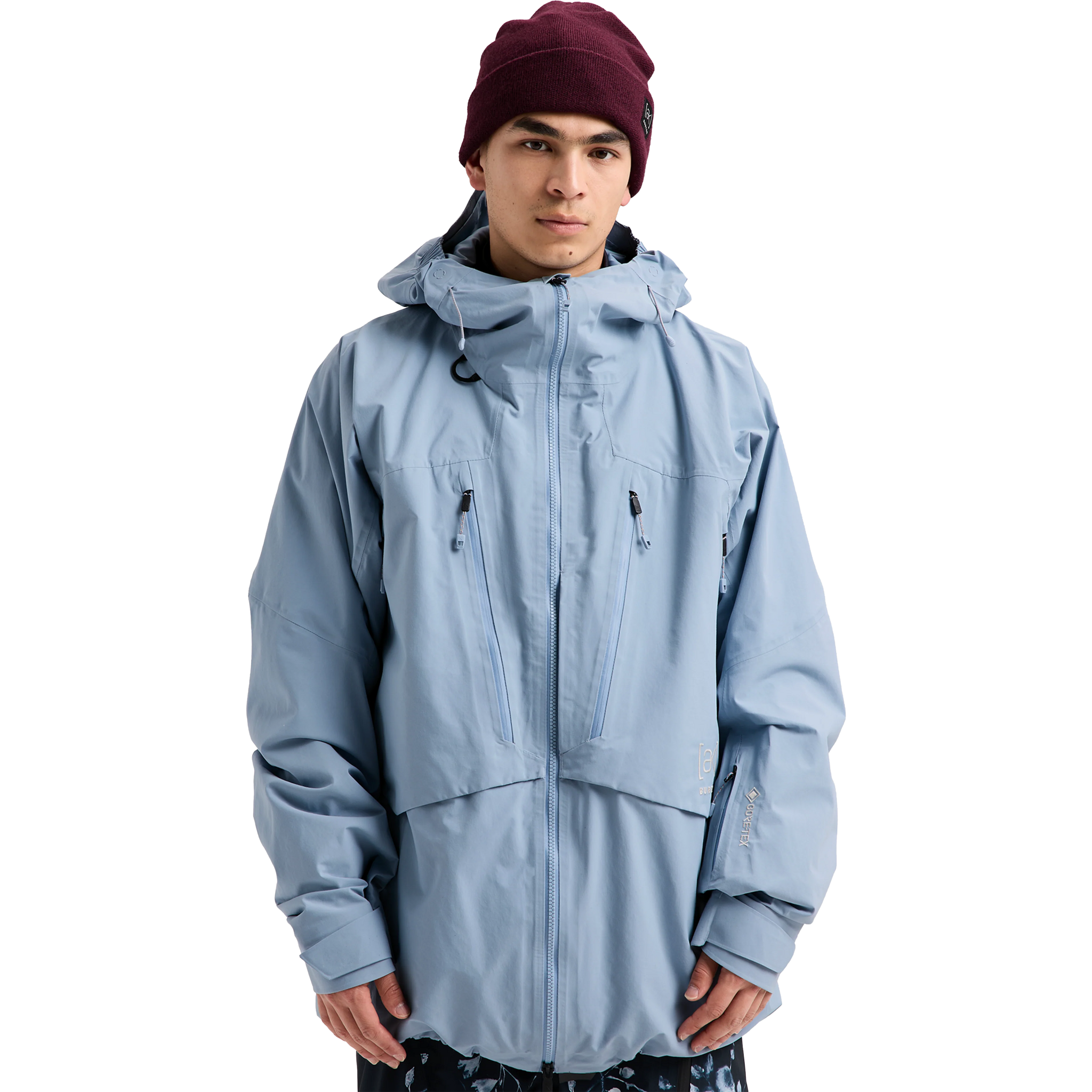 Burton Men's AK Swash Insulated Gore Tex 2L Jacket Front on Model