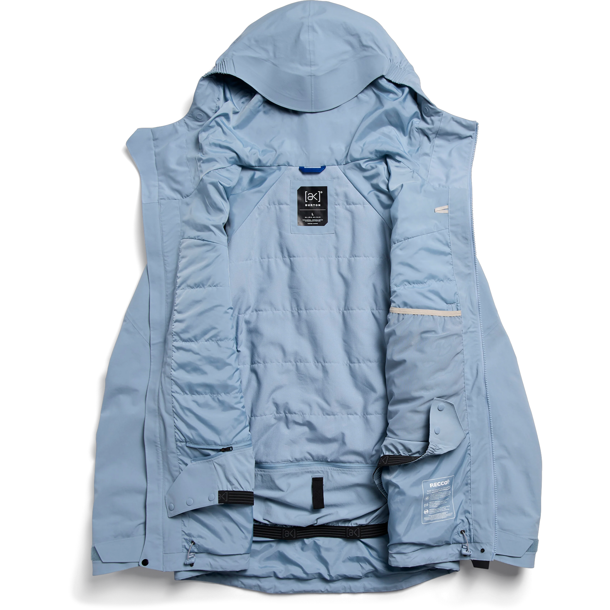 Burton Men's AK Swash Insulated Gore Tex 2L Jacket unzipped lining