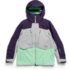 Burton Men's AK Swash Insulated Gore Tex 2L Jacket in Nightshade Purple/Apparition Grey/Green Voltage