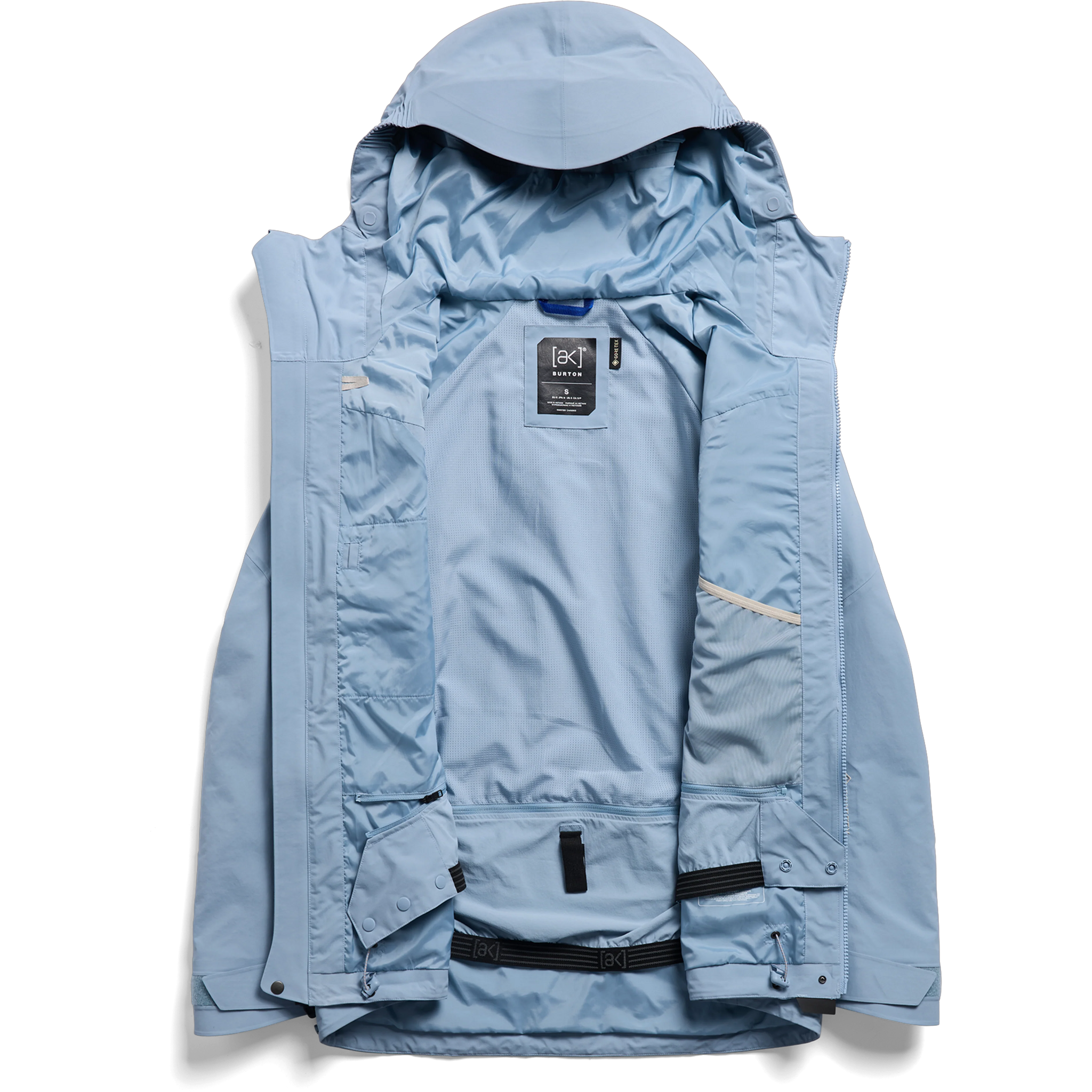 Burton Women's AK Cyclic Gore Tex 2L Jacket unzipped open