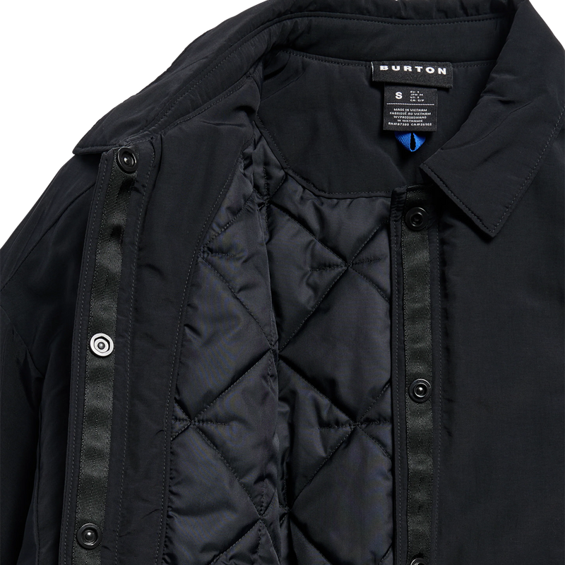 Women's Winslow Insulated Jacket, Burton Women's Winslow Insulated Jacket in True Black with button detail