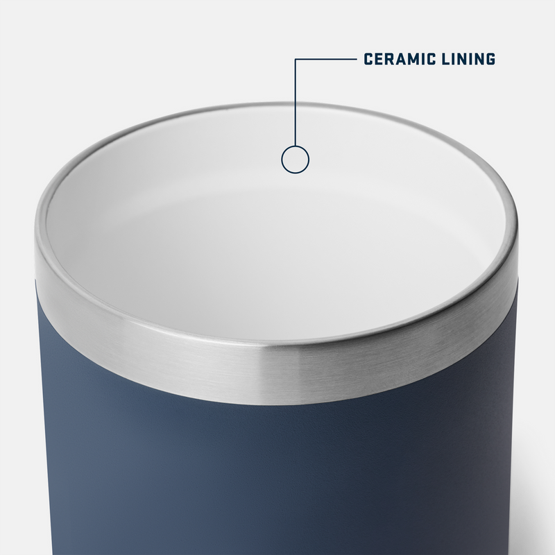 Yeti Rambler 10 oz Ceramic Lining Lowball 2.0 Top internal view 