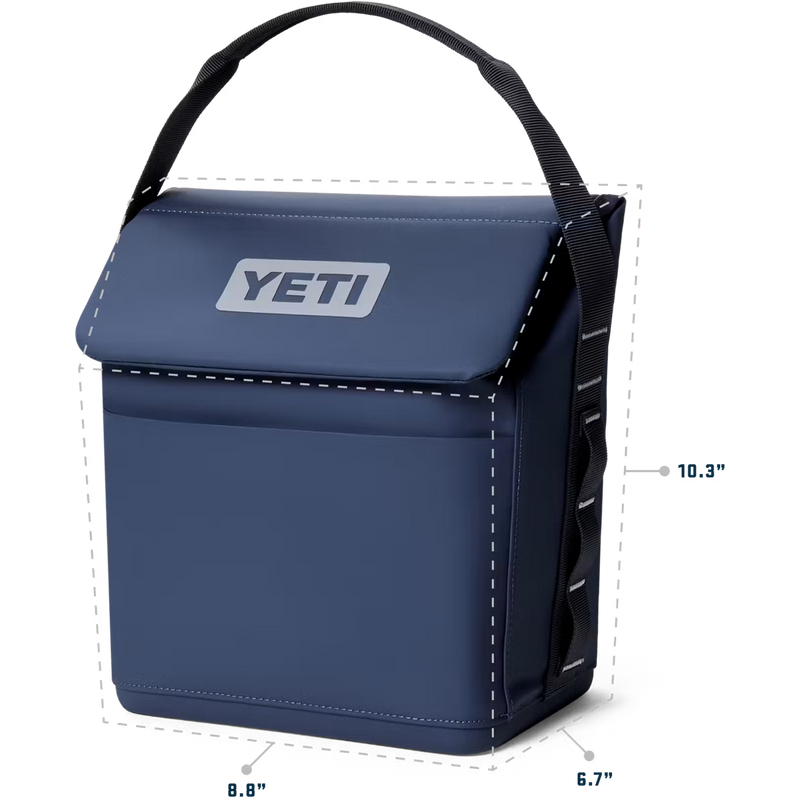 Daytrip Lunch Bag 6L, Yeti Daytrip Lunch Bag 6L in Classic Navy with exterior dimensions