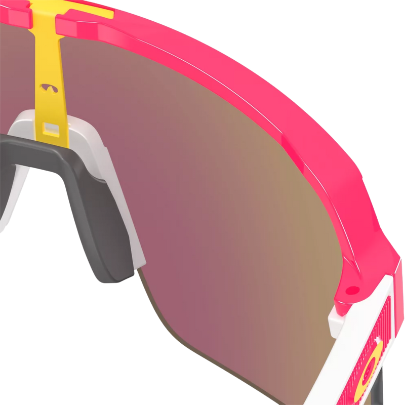 Sutro Lite - Neon Pink/Prizm Sapphire, Oakley Sutro Lite - Neon Pink/Prizm Sapphire back of right lens