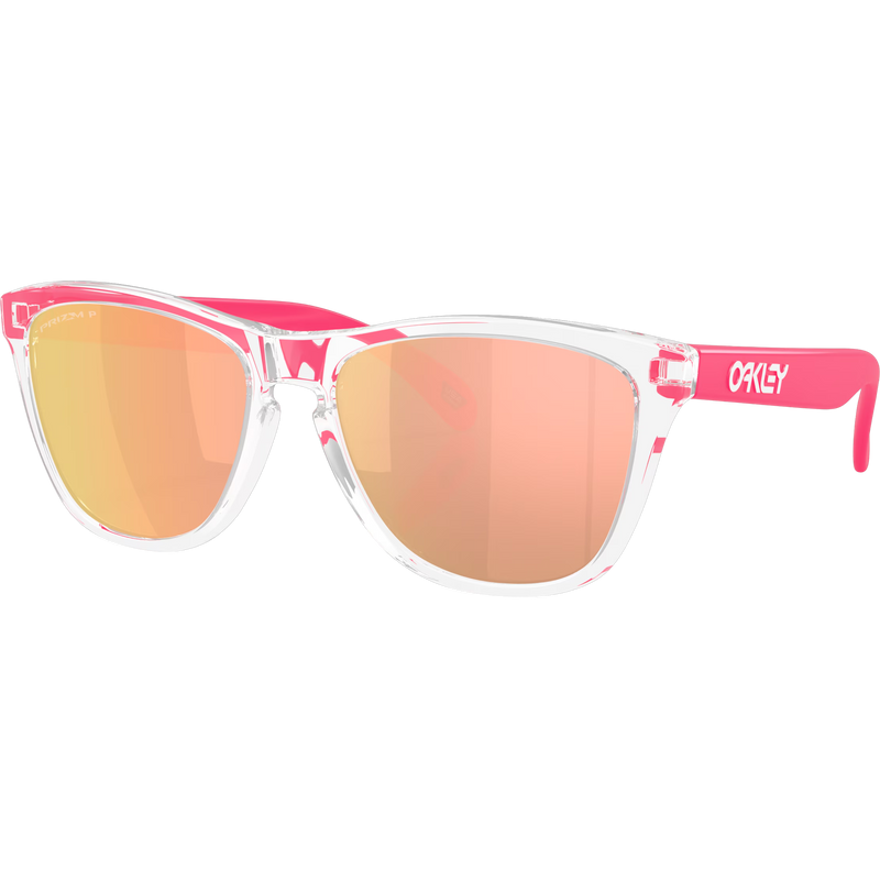 Frogskins - Clear/Prizm Rose Gold, Oakley Frogskins Clear/Prizm Rose Gold front left