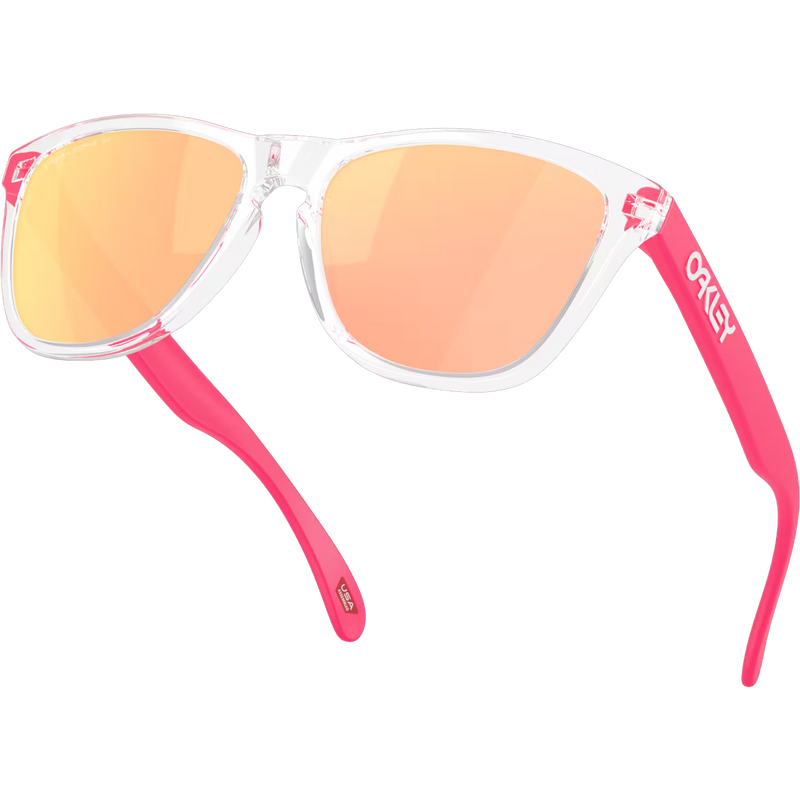 Frogskins - Clear/Prizm Rose Gold, Oakley Frogskins Clear/Prizm Rose Gold front left bottom
