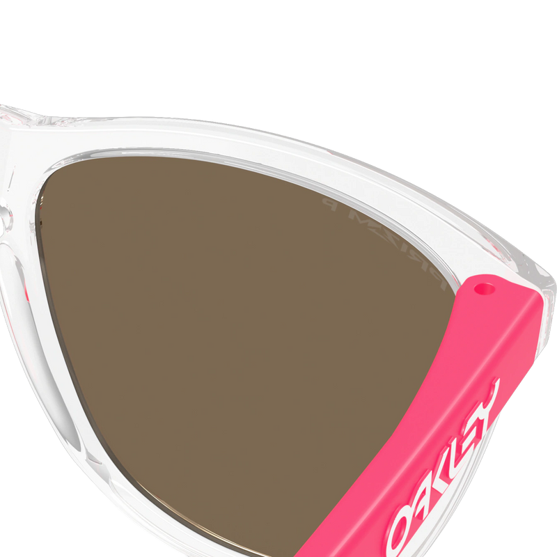 Frogskins - Clear/Prizm Rose Gold, Oakley Frogskins Clear/Prizm Rose Gold back of right lens