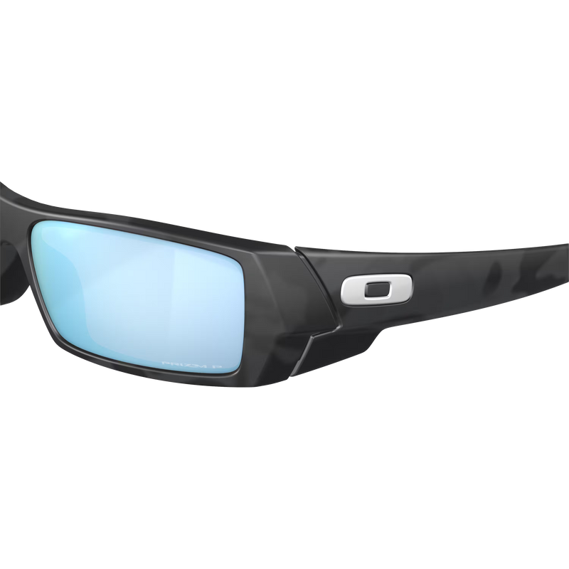 Gascan - Matte Black Camo/Prizm Deep Water, Oakley Gascan - Matte Black Camo/Prizm Deep Water front left lens