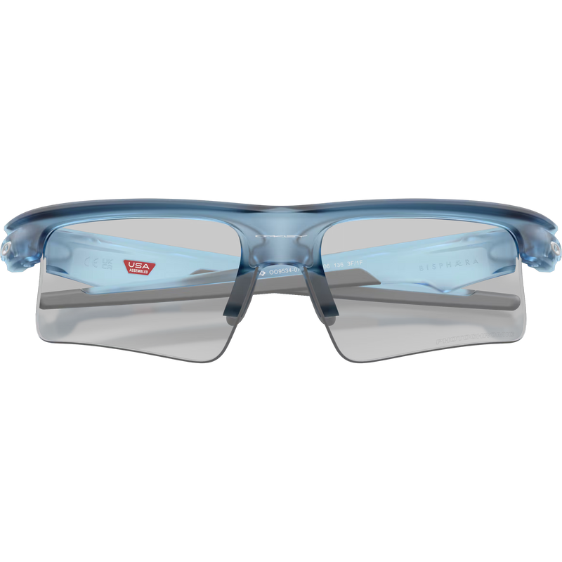 Bisphaera Speed - Matte Stonewash/Clear to Black Iridium, Bisphaera Speed - Matte Stonewash/Clear to Black Iridium lens light arms folded