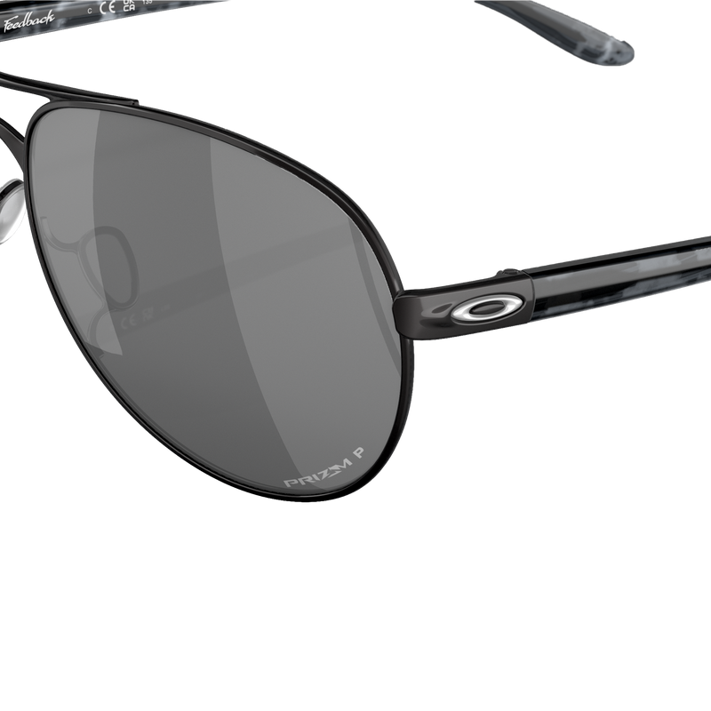 Feedback - Polished Black/Prizm Black Polarized, Oakley Feedback - Polished Black/Prizm Black Polarized Emblem