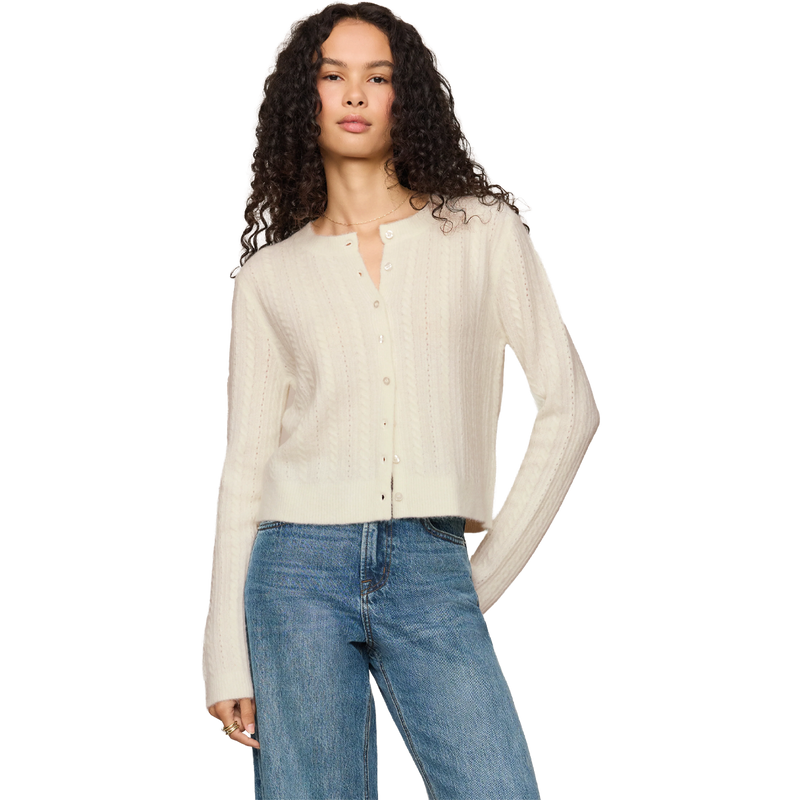 Women's Medina Pointelle Cardigan, Featured Image