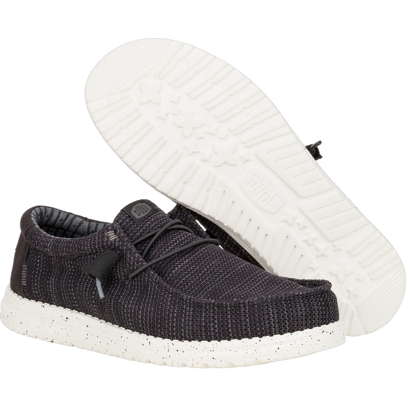 Men's Wally Stretch Sox, Hey Dude Wally Stretch Sox side and bottom