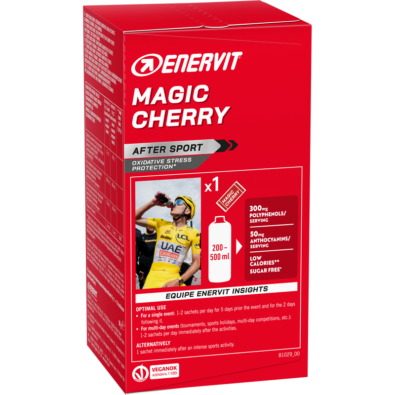 Magic Cherry (10 Servings), Enervit Magic Cherry (10 Servings) back of package