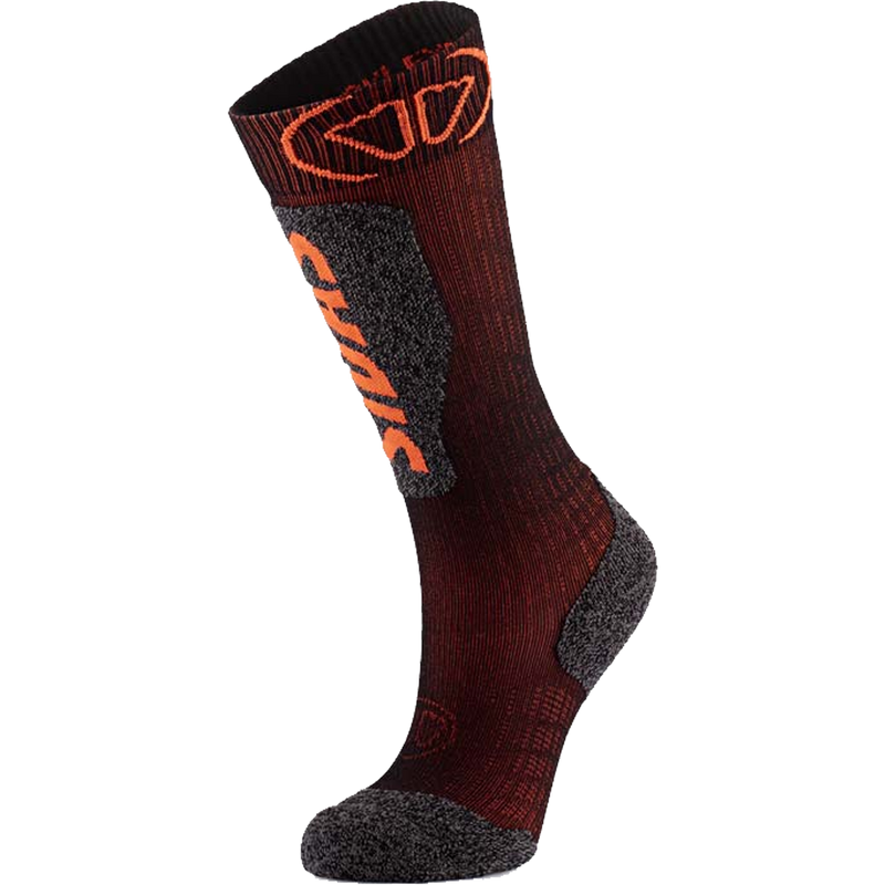 Sidas Youth Junior Ski Expert Socks in Black/Orange