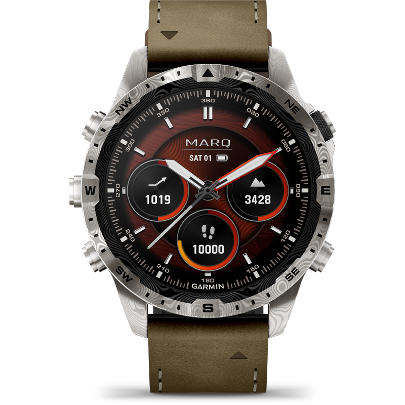 MARQ Adventurer Gen 2 Damascus Steel, Garmin MARQ Adventurer Gen 2 Damascus Steel front