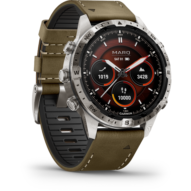 MARQ Adventurer Gen 2 Damascus Steel, Garmin MARQ Adventurer Gen 2 Damascus Steel 3/4 front