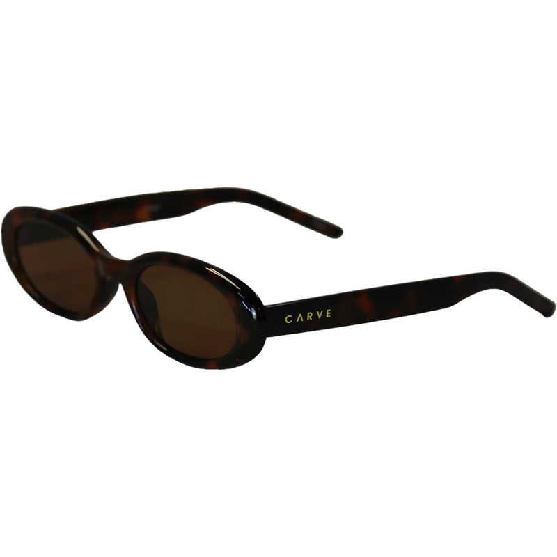 Esme, Carve Esme in Gloss Tort with Brown lens front left