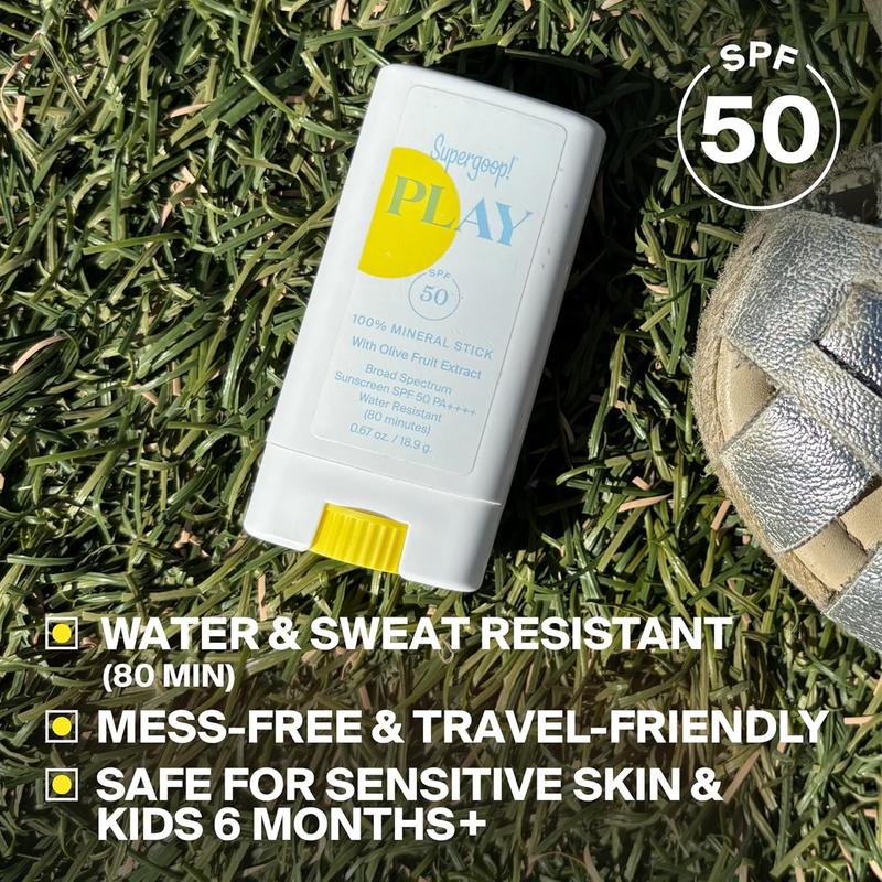 PLAY 100% Mineral Stick SPF 50, Supergoop PLAY 100% Mineral Stick SPF 50 features