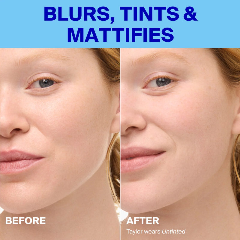 Mineral Mattescreen SPF 40, Supergoop Mineral Mattescreen SPF 40 before and after