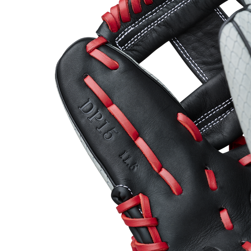 Youth A1000 Limited Edition Firebird SMU Infield DP15 11.5" H-Web, Wildson Youth A1000 Firebird SMU Infield DP15 11.5" H-Web in Grey SuperSnake/Black/Red model logo