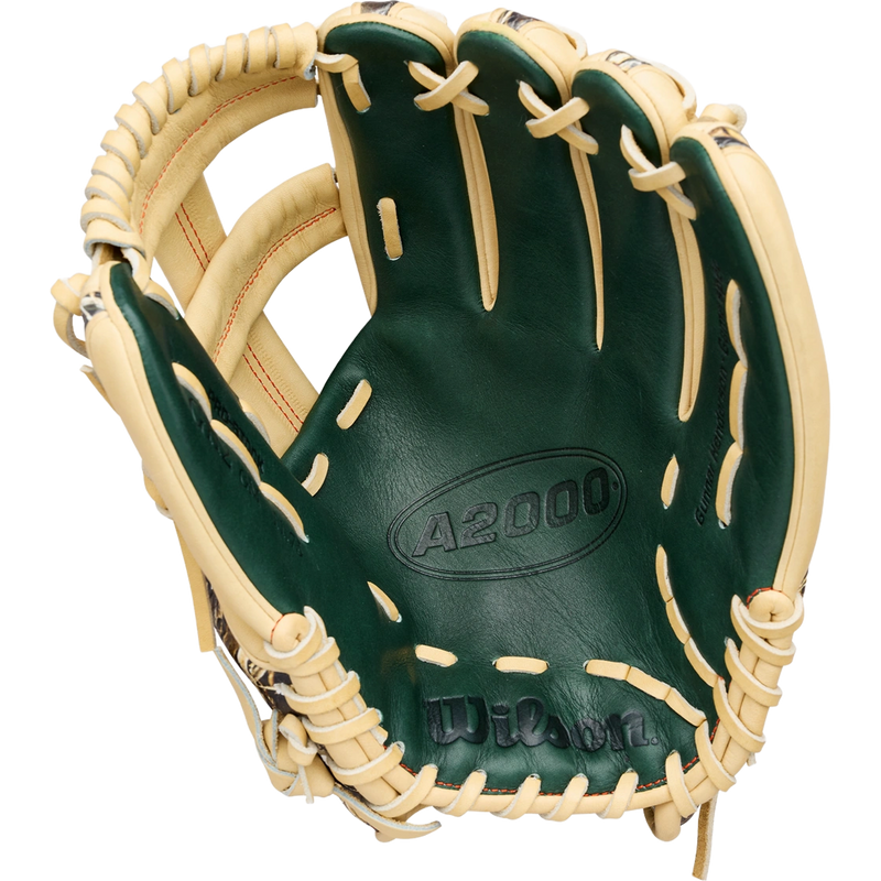 A2000 Gunnar IF - 11.75" Single Post, Wilson A2000 Gunnar IF - 11.75" Single Post in Blonde Camo palm side