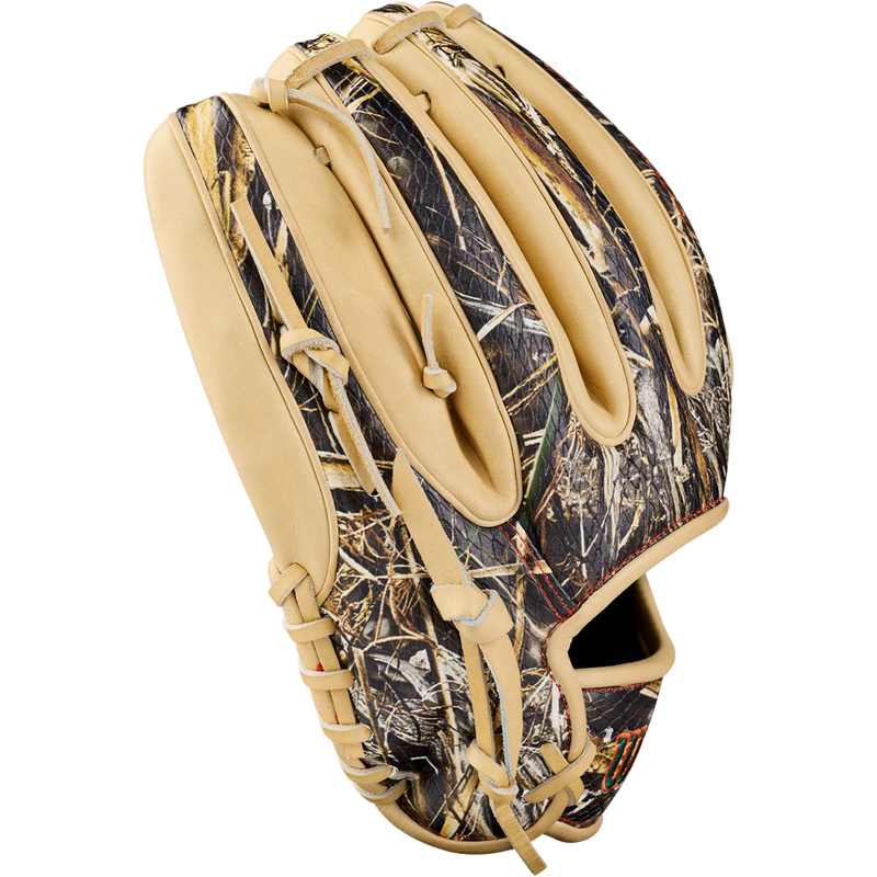 A2000 Gunnar IF - 11.75" Single Post, Wilson A2000 Gunnar IF - 11.75" Single Post in Blonde Camo lateral view