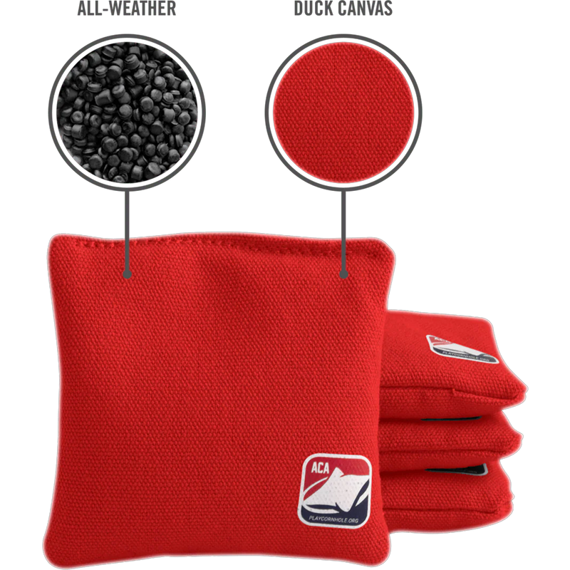 Daily 44x Cornhole Bags, American Cornhole Association Daily 44x Cornhole Bags in Red specs