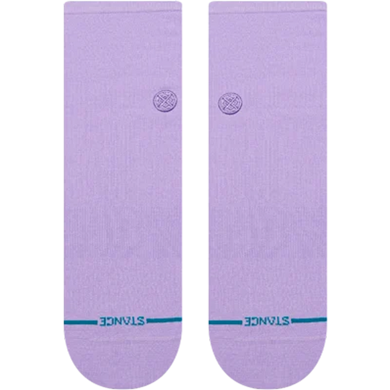 Women's Fine Rib Quarter, Stance Women's Fine Rib Quarter in Purple flattened