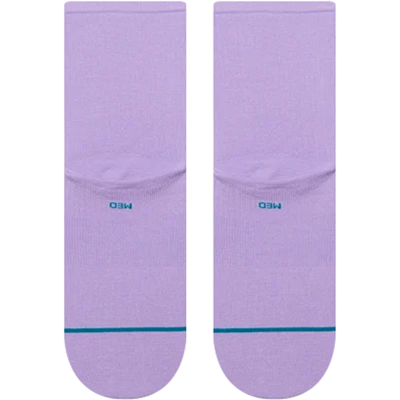 Women's Fine Rib Quarter, Stance Women's Fine Rib Quarter in Purple bottom view