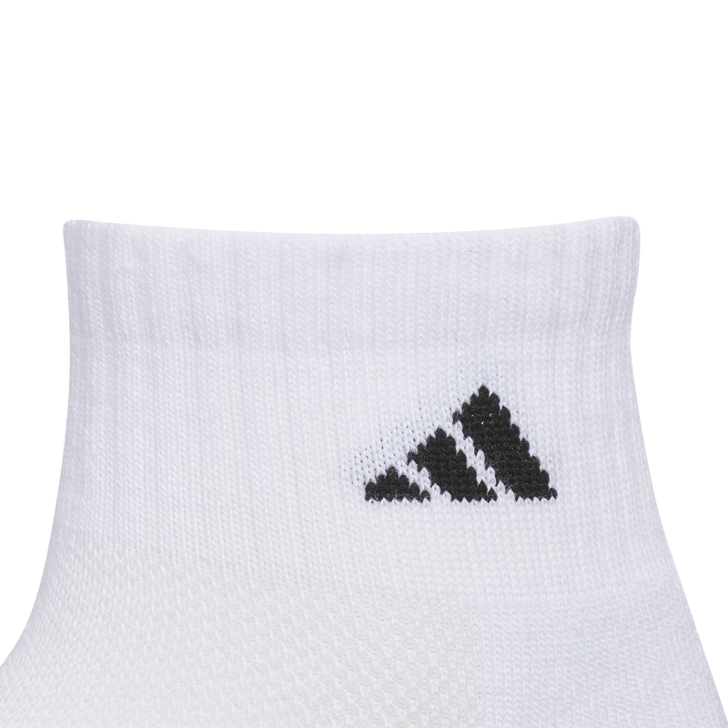 Youth Athletic Cushioned 6-Pack Quarter, Adidas Youth Athletic Cushioned 6-Pack Quarter logo