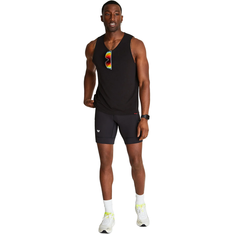 Men's Sprint Half Tight 6", Wolaco Sprint Half Tight 6" in Black full body front view on model