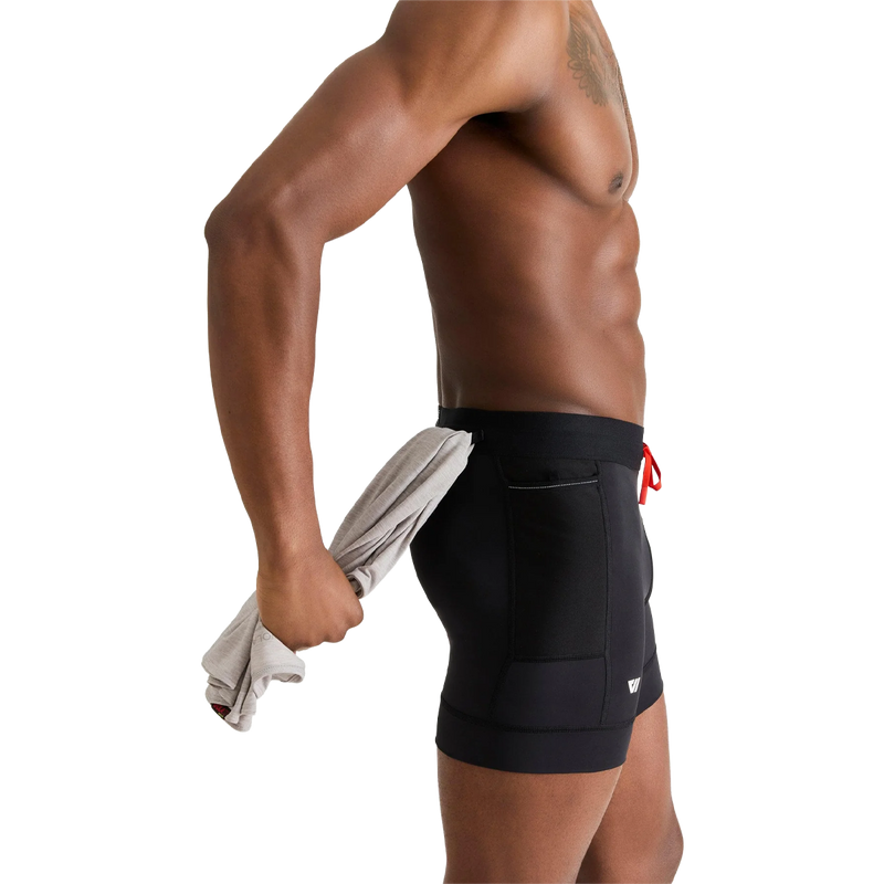 Men's Sprint Half Tight 6", Wolaco Sprint Half Tight 6" in Black with t-shirt loop detail
