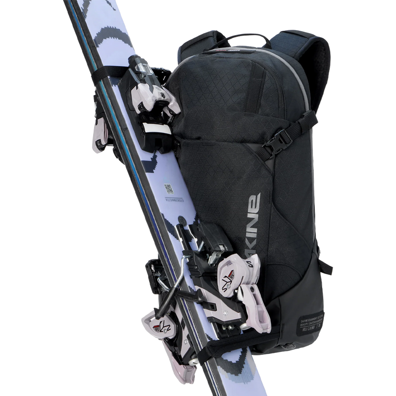 DaKine Heli 2.0 Backpack 12L in Black ski attachment detail