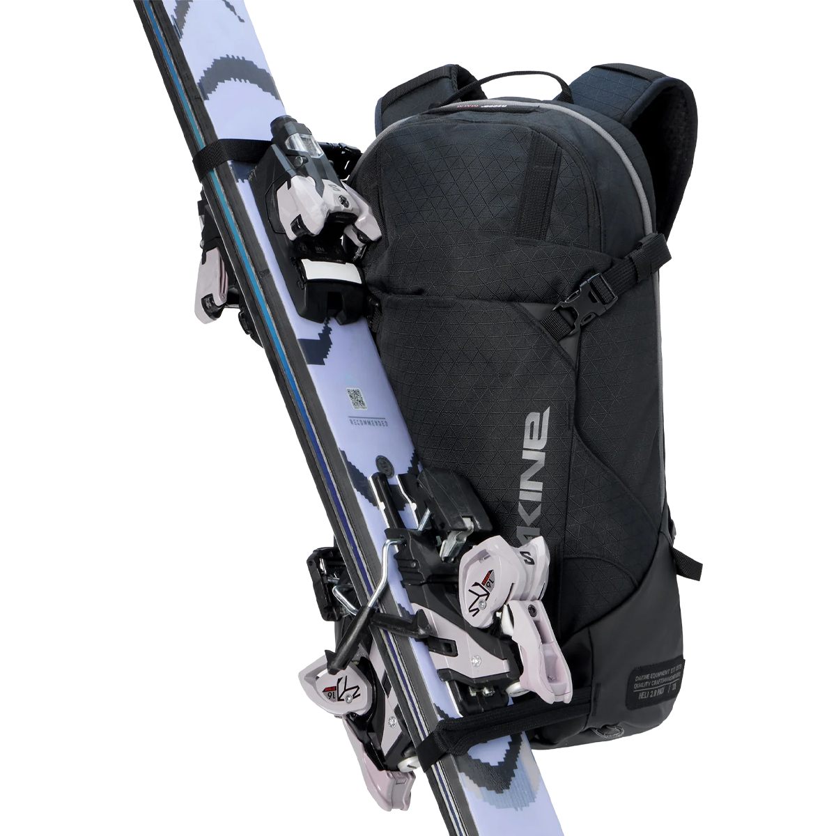 DaKine Heli 2.0 Backpack 12L in Black ski attachment detail