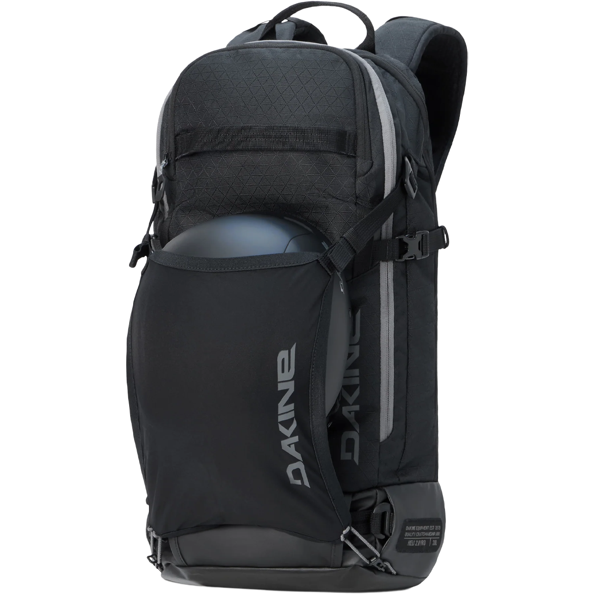 Heli 2.0 Pro Backpack 20L in Black helmet detail