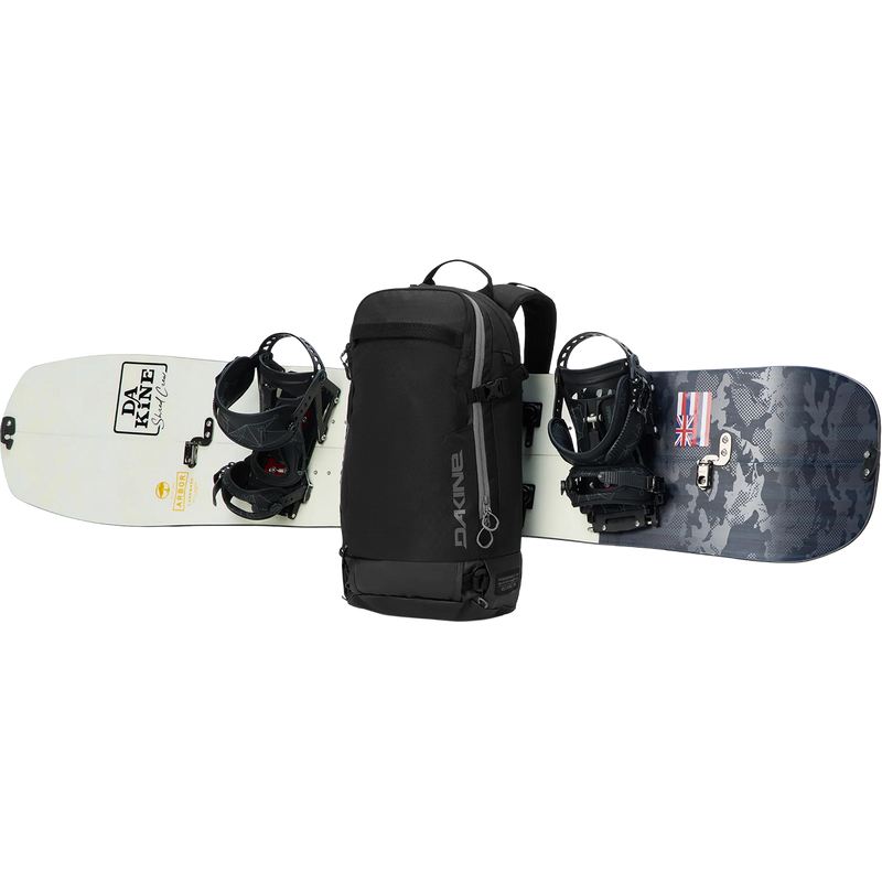 Heli 2.0 Pro Backpack 20L in Black snowboard attachment detail