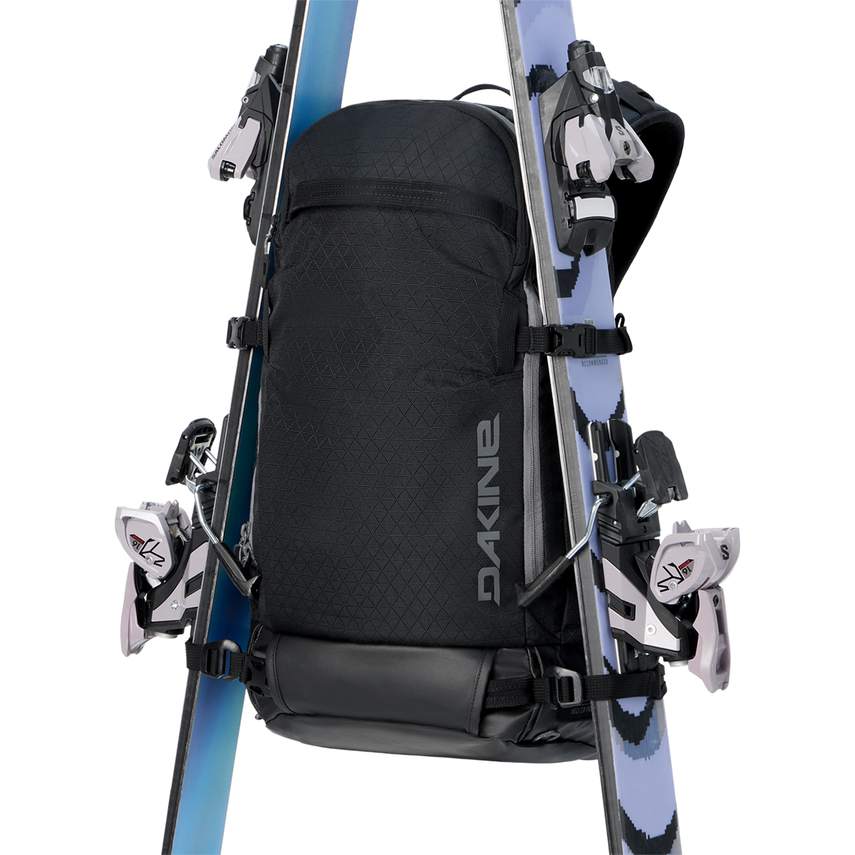 Dakine Heli 2.0 Pro Backpack ski's strapped to side